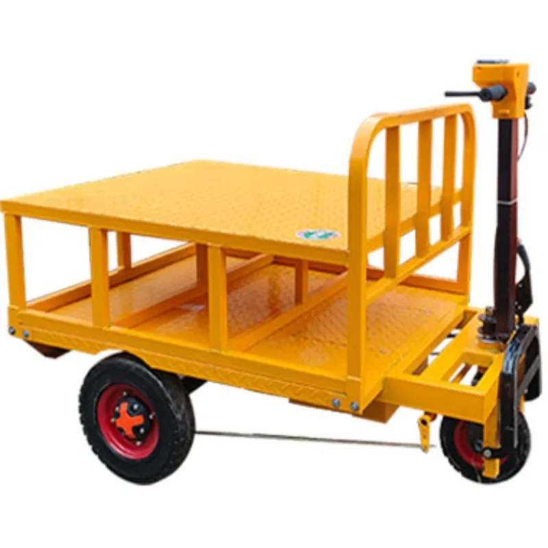 Electric 3 wheel flatbed truck construction site warehouse hand truck breeding feed transport vehicle