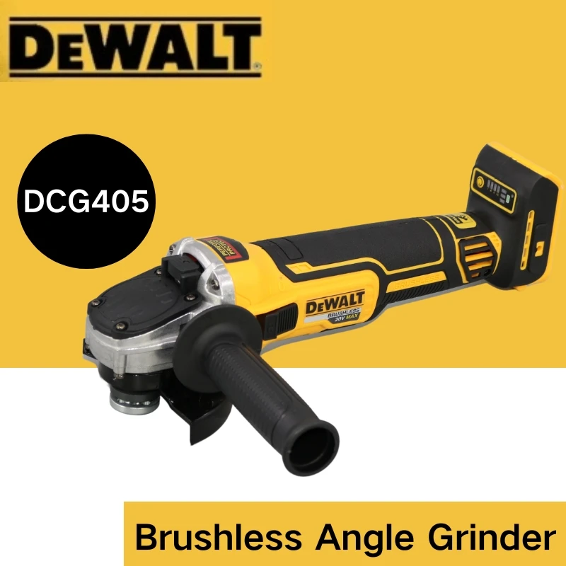 DEWALT DCG405 100/125MM Brushless Lithium Angle Grinder Charging Electric Polishing Machine Metal Cutting Machine Polishing