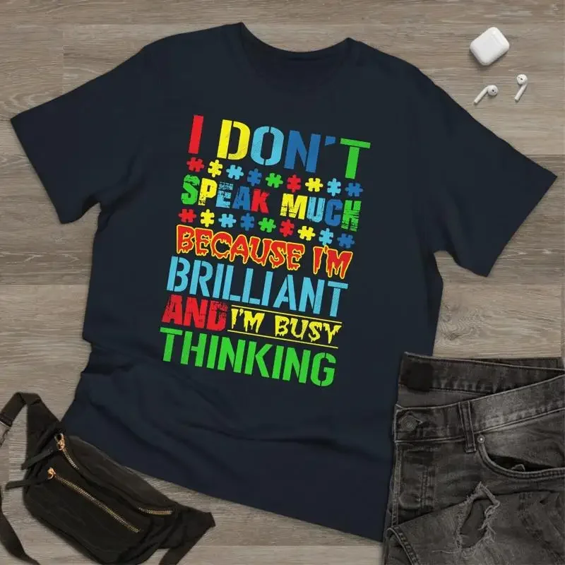 I Don'T Speak Much Brilliant Autism Awareness T Shirt Adult Kids Xmas Puzzle