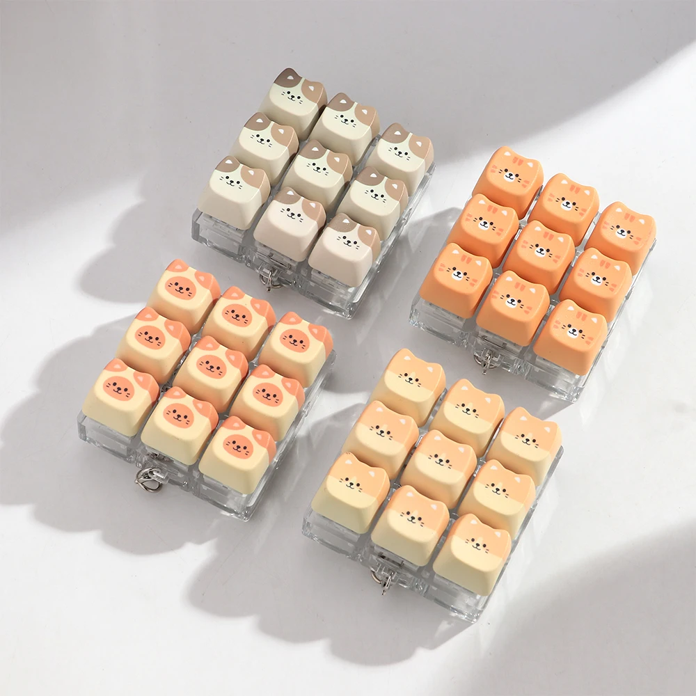 9-Tasten Niedliche Katzen-Tastatur Schlüsselanhänger Ohne Licht Tasten-Spielzeug für Erwachsene Antistress-Spielzeug Anti-Stress Finger-Tastatur-Spiele ﻿ – Detail 2