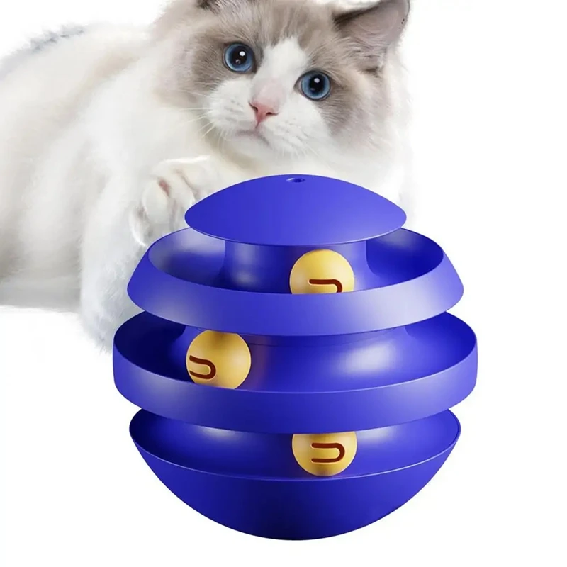 3 Levels Pet Cat Dog Toy Three Levels Training Amusement Kitten Tracks Cat Intelligence Amusement Triple Disc Tumblers