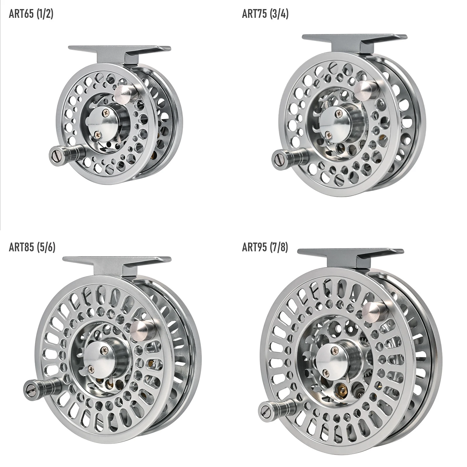 ART Aluminum Alloy CNC High Lightweight Fly Fishing Reel 65/75/85/95 Specifications