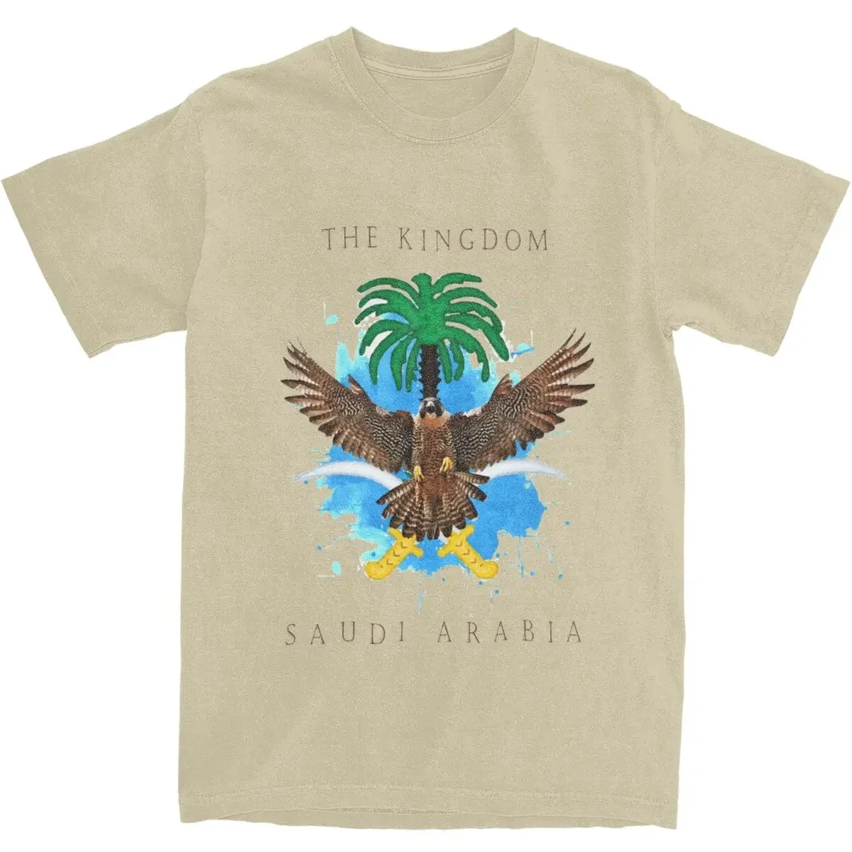 The Kingdom Of Saudi Arabia T-Shirt Man Streetwear 100 Cotton T Shirts Summer O-Neck Hip Hop Tees Pattern Oversized Tops