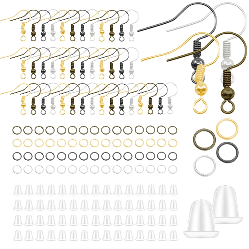 Earrings Kit Handmade DIY Jewelry Pendant Basic Accessories Big Ear Hook Blockage Single Circle for Earring Making Repair TMZ