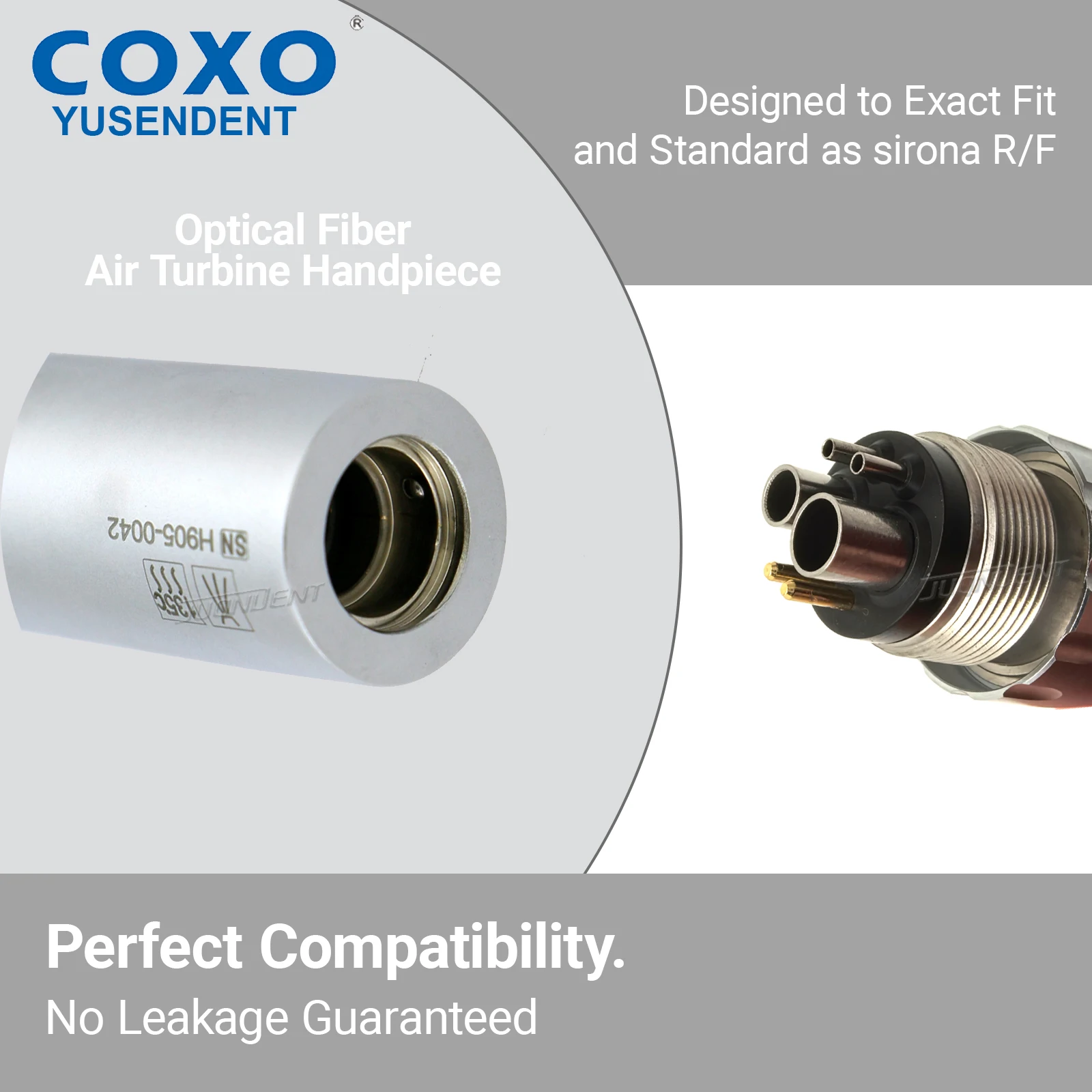 COXO مقرنة الأسنان 6 ثقوب LED الألياف البصرية اقتران سريع موصل محول مثل Sirona R/F لقبضات توربينات الهواء عالية السرعة #6