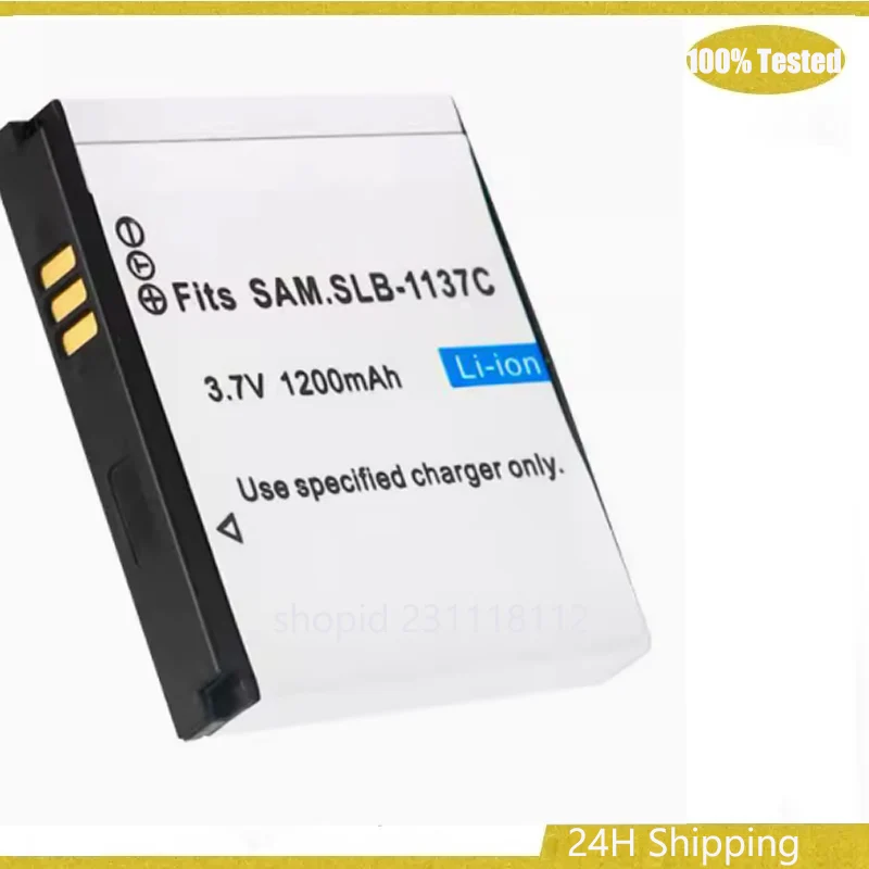 New SLB-1137C Battery for Samsung i7 Digital Camera1200mah SLB 1137C SLB1137C Batteries Pack