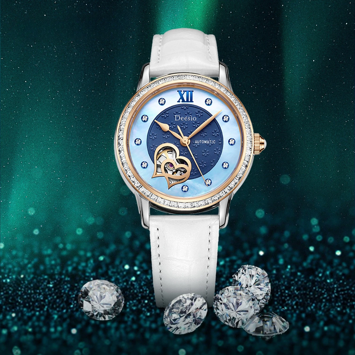 Deesio 여성용 하트 모양의 시계 스테인레스 스틸 - Luxury Watch Gift For Her 리뷰 및 가격