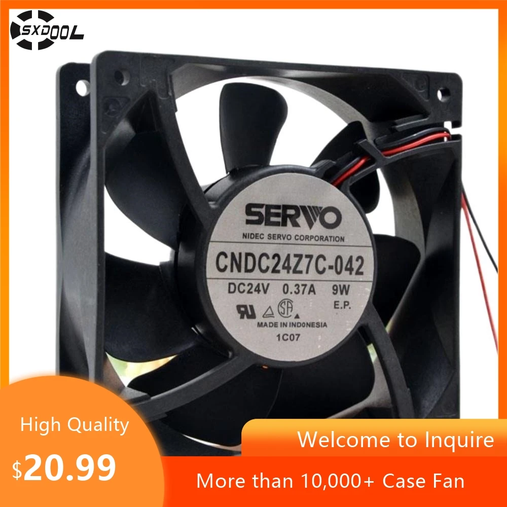 

For SERVO CNDC24Z7C-042 120x120x38mm 24V 0.37A 9W 2-Wire Industrial Inverter Fan