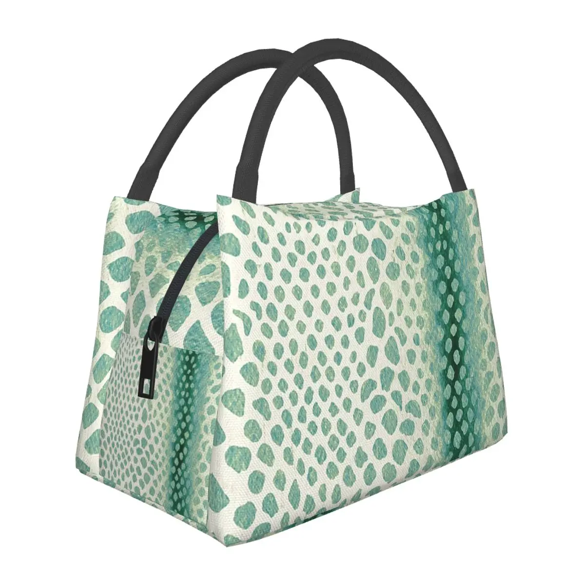 עור נחש צבע מים, צבע גרסה אמרלד גרסה אמרלד שקיות בנטו תיבת צהריים נייד תיק פיקניק שקיות תרמיות לילדים בית ספר