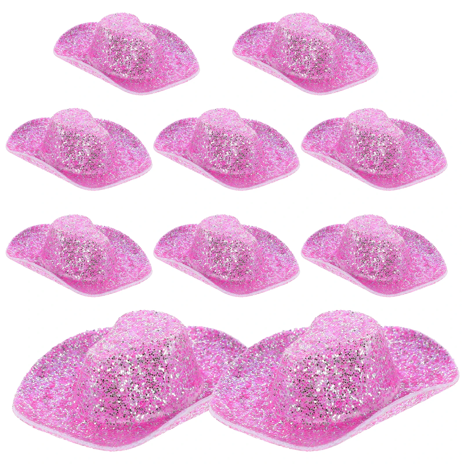 10Pcs Miniature Hat Decorations Tiny Western Style Hats for Wine Bottles DIY Crafts Car Keychain Ornaments