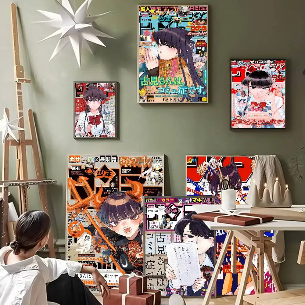 Komi Can T Communicate Anime Good Quality Prints And Posters Waterproof Paper Sticker Coffee House Bar Posters Wall Stickers