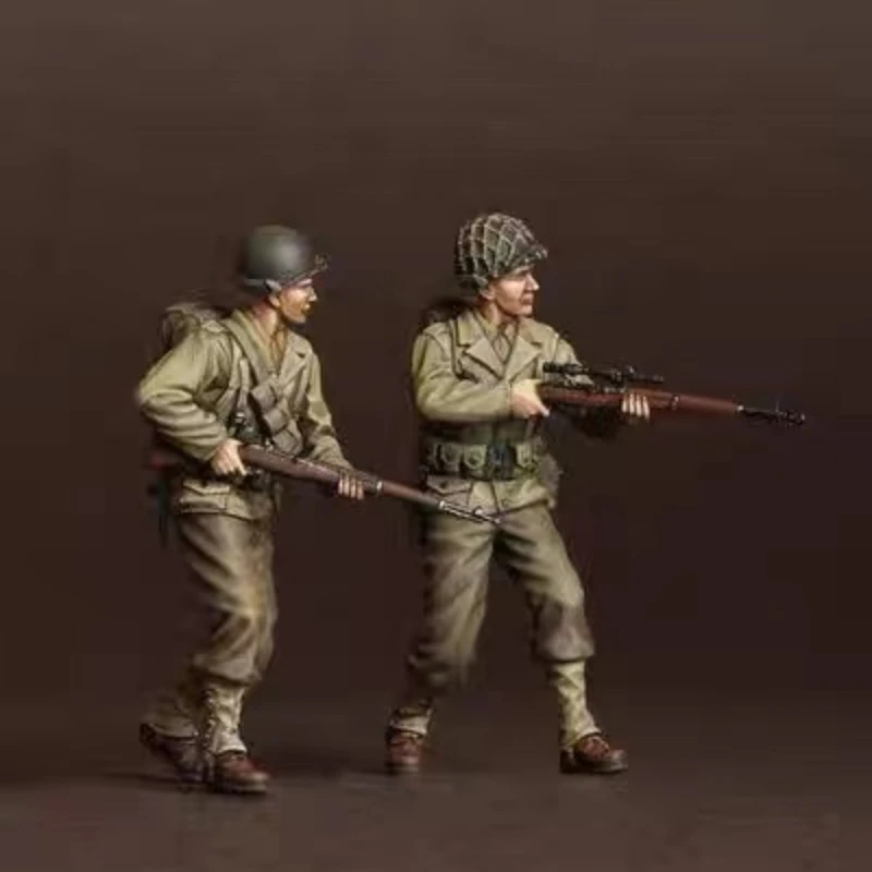 1/35  Resin Figure Model Kits Diorama modeling US Infantry  Unassambled Unpain DIY Toys Soldiers Figures