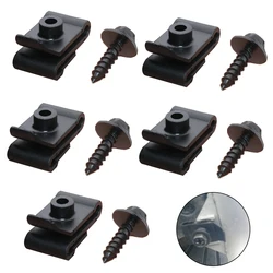 5x Car Fender Liner Bumper U Nut Fixed Fastener Clip Screw Clamp Retainer Car Body Plastic Clip Rivet For-Toyota