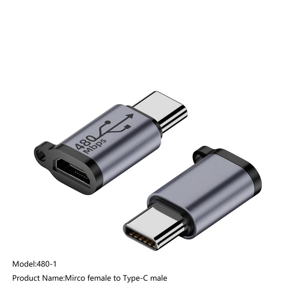 Adaptateur d'éclairage USB C femelle vers V8 mâle, convertisseur pour tablette Huawei, chargeur, diviseur de données, type C, mini, micro, 2 pièces par lot