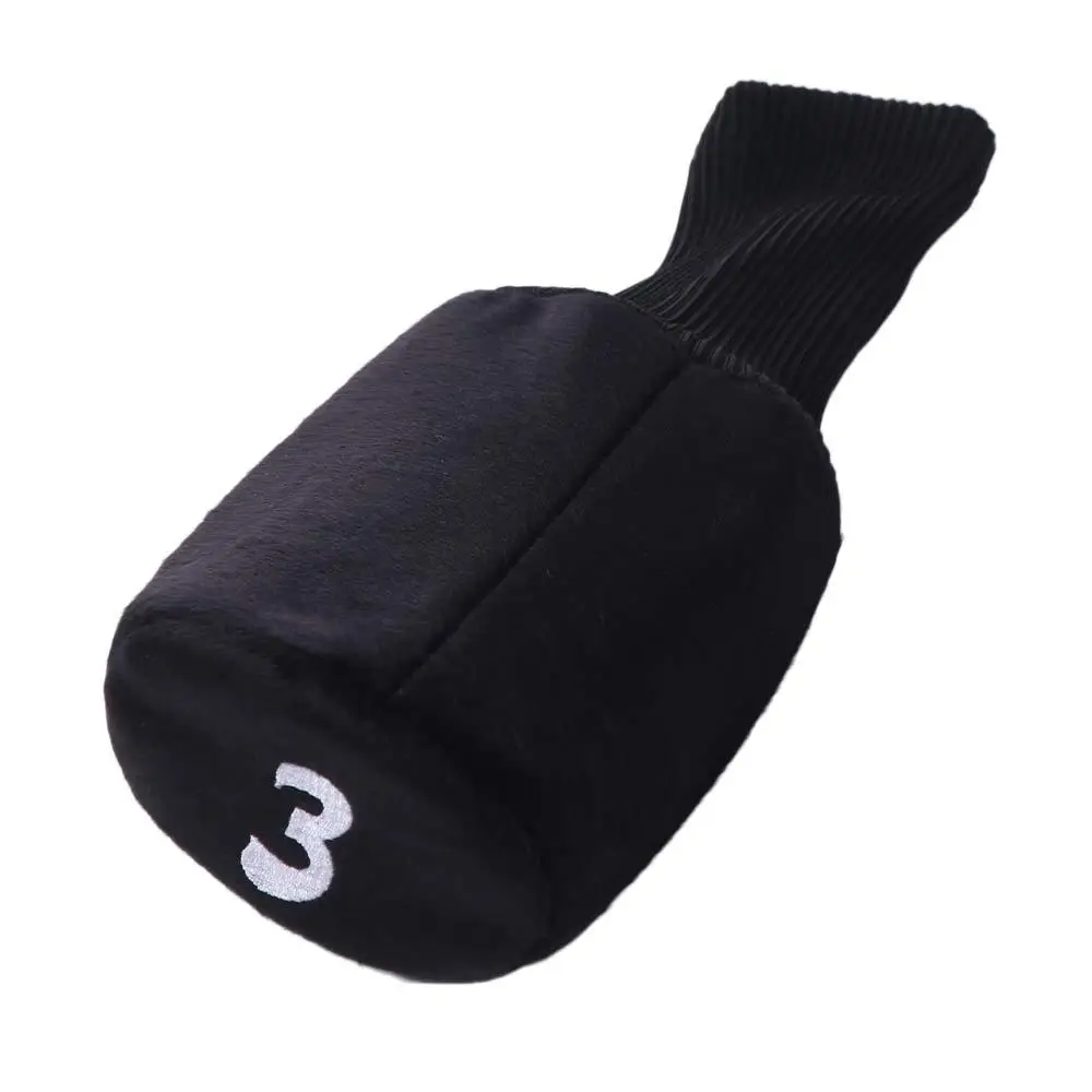 롱 넥 골프 헤드 커버 번호 태그 보풀 천 골프 클럽 보호대 두꺼운 라이닝 충격 방지 우드 헤드 커버 드라이버 페어웨이