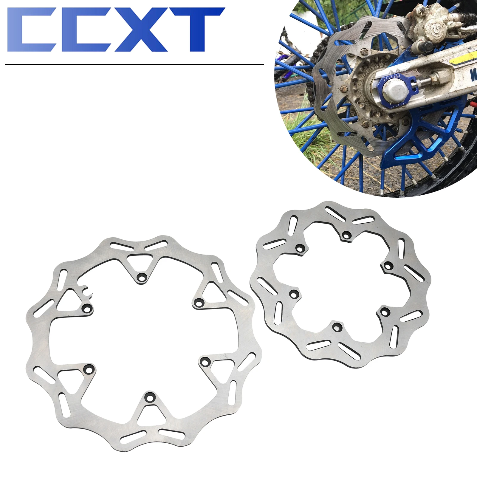 Motorcycle 260MM 220MM Front Rear Brake Disc Rotor Set For KTM EXC SX SXF XC EXCF XCF For Husqvarna TE FE FX TC FC TX 125-530cc