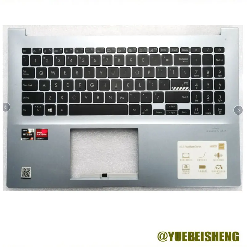 

YUEBEISHENG 95%New/Org For Asus Pro15 M3500 M3500Q M3500QA M5100U Palmrset US keyboard upper cover Backlight,100%tested