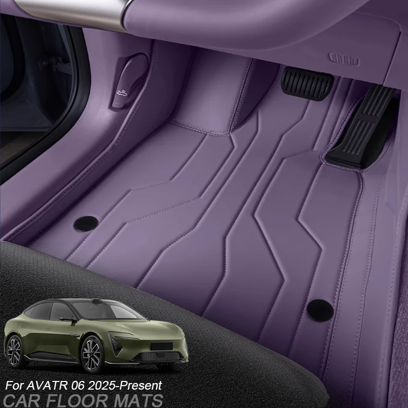 

Нескользящий автомобильный коврик для защиты ног из кожи наппа на заказ для AVATR 06 2025-настоящее время, авто, роскошный водонепроницаемый коврик для пола, аксессуар