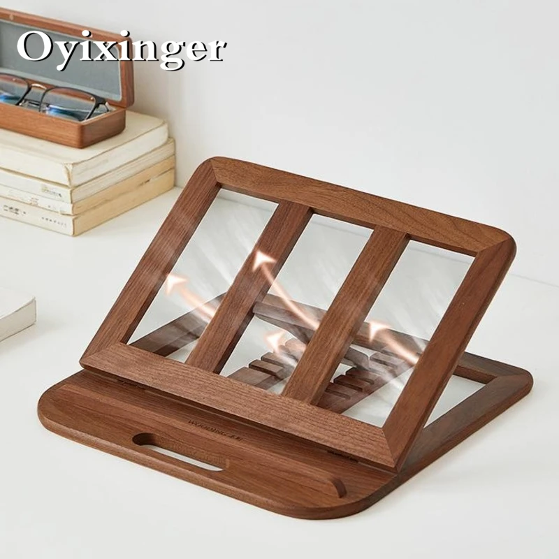 Oyixinger- Suporte de Madeira do Portátil Altura Ajustável para Macbook Air Pro 1116 Mini Prateleira Alta Qualidade