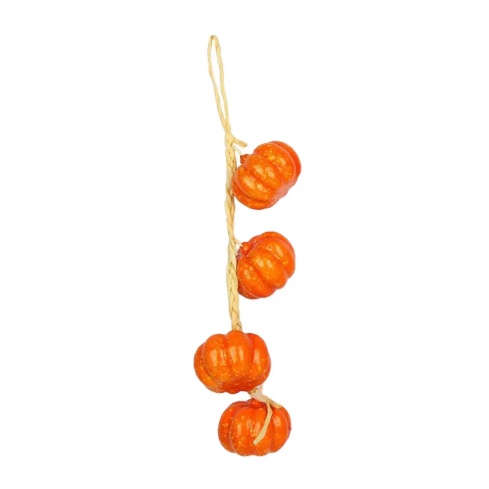 

Artificial Pumpkin String Orange Fake Vegetable Hanging Decor for Office Cafe Garden Festive Events