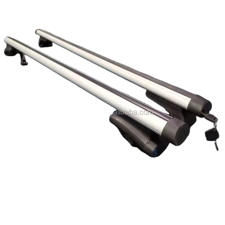 

Universal Roof Rack125 CM 135 CM 145 CM Steel And ABS Plastic Roof Rail Roof Rack With Lock Cross Bars Luggage CarrierAluminum A