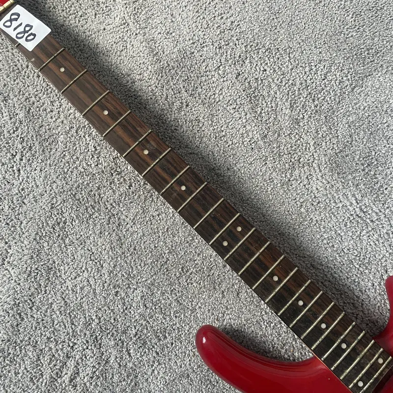 8180Original Giannini 4 Strings Electric Bass Kits Red Color PJB Pickups 24 Ftets DIY Bass Set with Damages