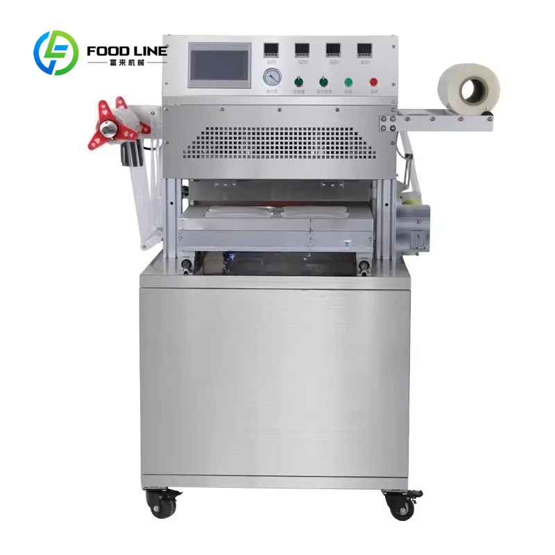 

Customized Plastic Tray Box Shrimp Fish Package Vacuum Machine Film Skin Sealer Mini Vacuum Film Skin Food Container Tray Packer