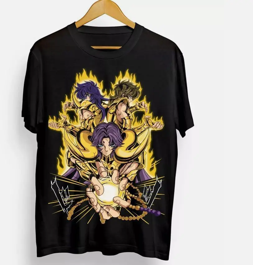 Saint Seiya T-shirt knights Of the Zodiac Hyoga Ikki Anime Shun Shirt All Size