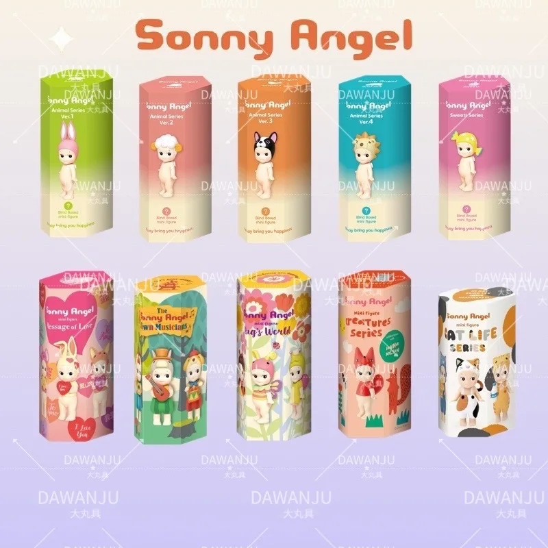 

Загадочная коробка Sonny Angel на Хэллоуин, Рождество, день рождения, коллекция торта, модная игровая слепая коробка, кавайные фигурки, декоративные подарки 2024