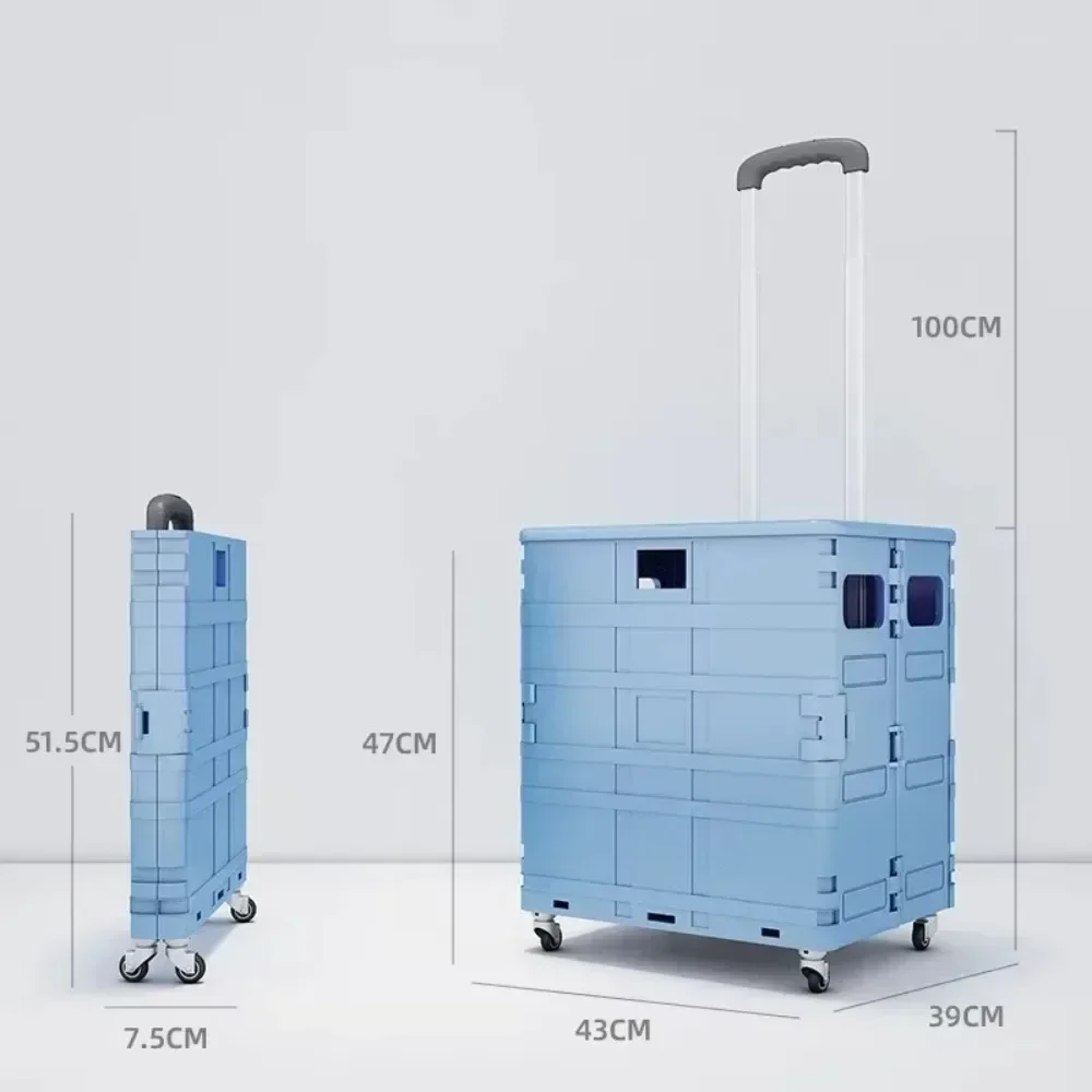 عربات تسوق قابلة للطي للأماكن الخارجية ، سعة عالية ، سعة تحميل ، محمولة ، خارجية ، تخييم ، سوبر ماركت ، بقالة ، عربة تروللي ، سيارة