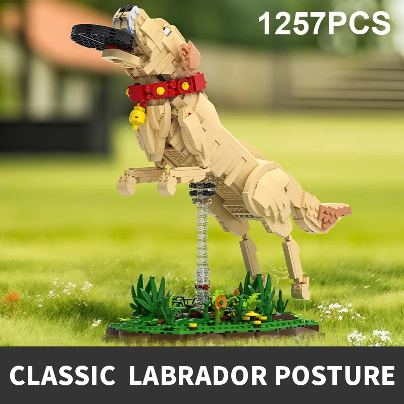 

1257pcs Labrador Retriever Building Blocks Set Animal Model Kit for Kids & Adults DIY Dog Bricks Creative Gift Idea for Kids