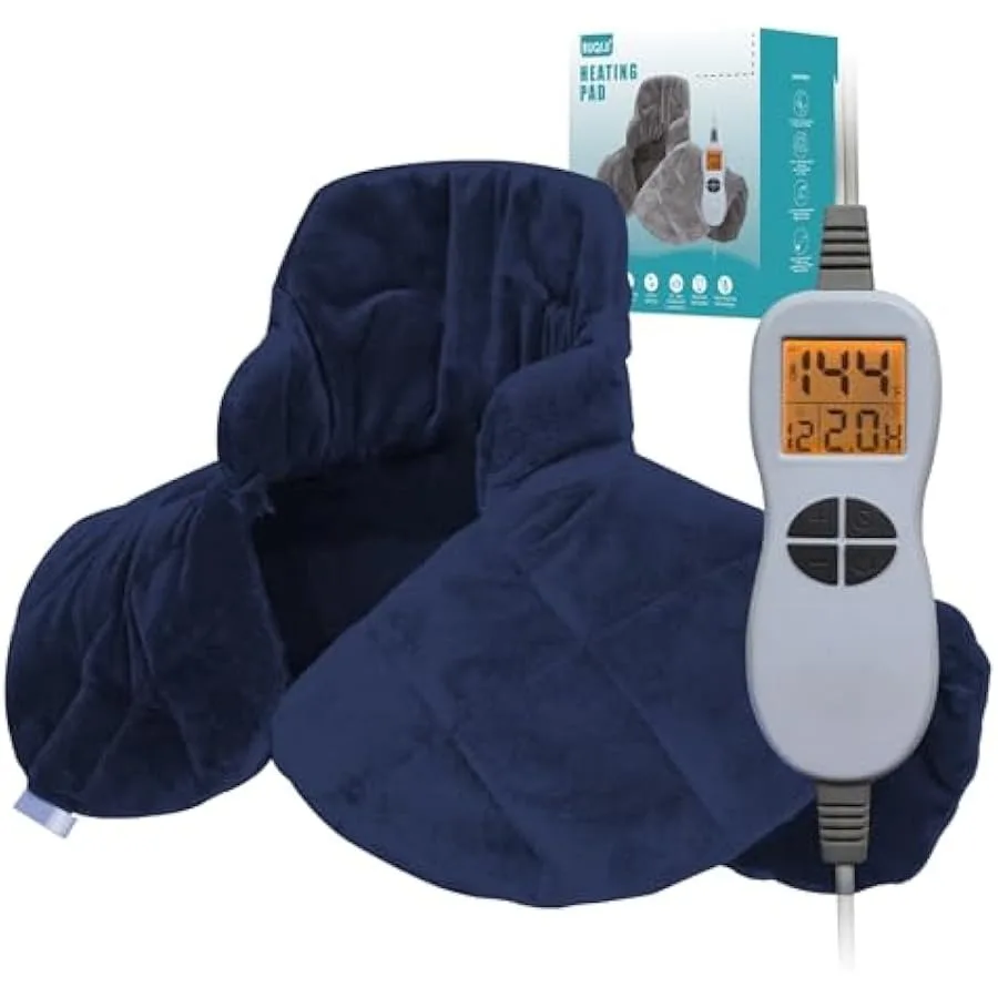 

Ruqiji 19" x 24" Weighted NeckandShoulder Heating Pad 2.5lbs with 12 Temperature SettingsandCountdown timer Pain Relief for Nec