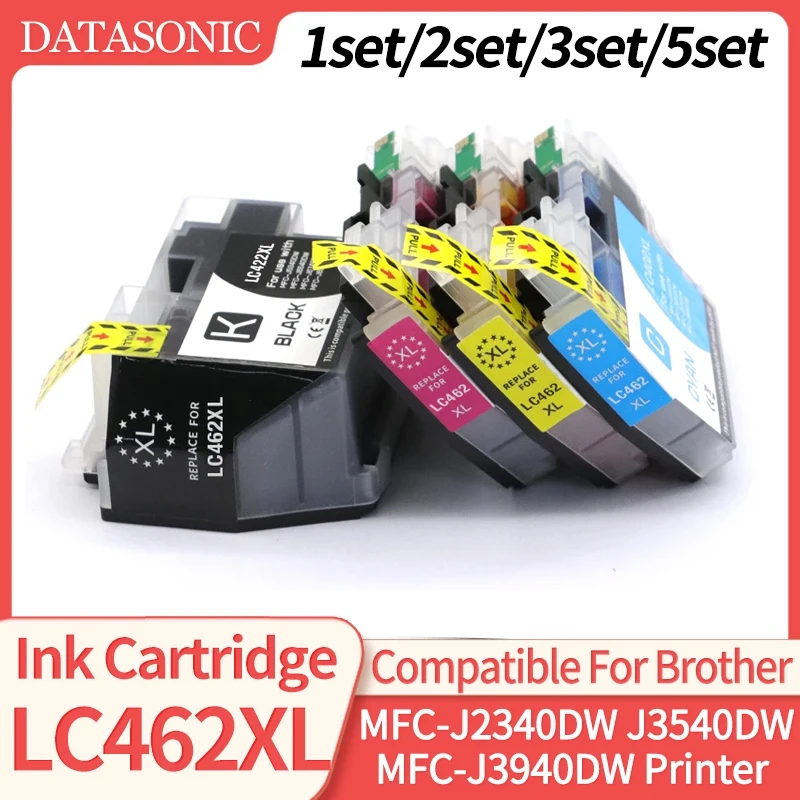

1 компл. ~ 5 компл. LC462XL LC 462 LC462 картридж, совместимый для Brother MFC-J2340DW MFC-J3540DW MFC-J3940DW картридж с чернилами для принтера