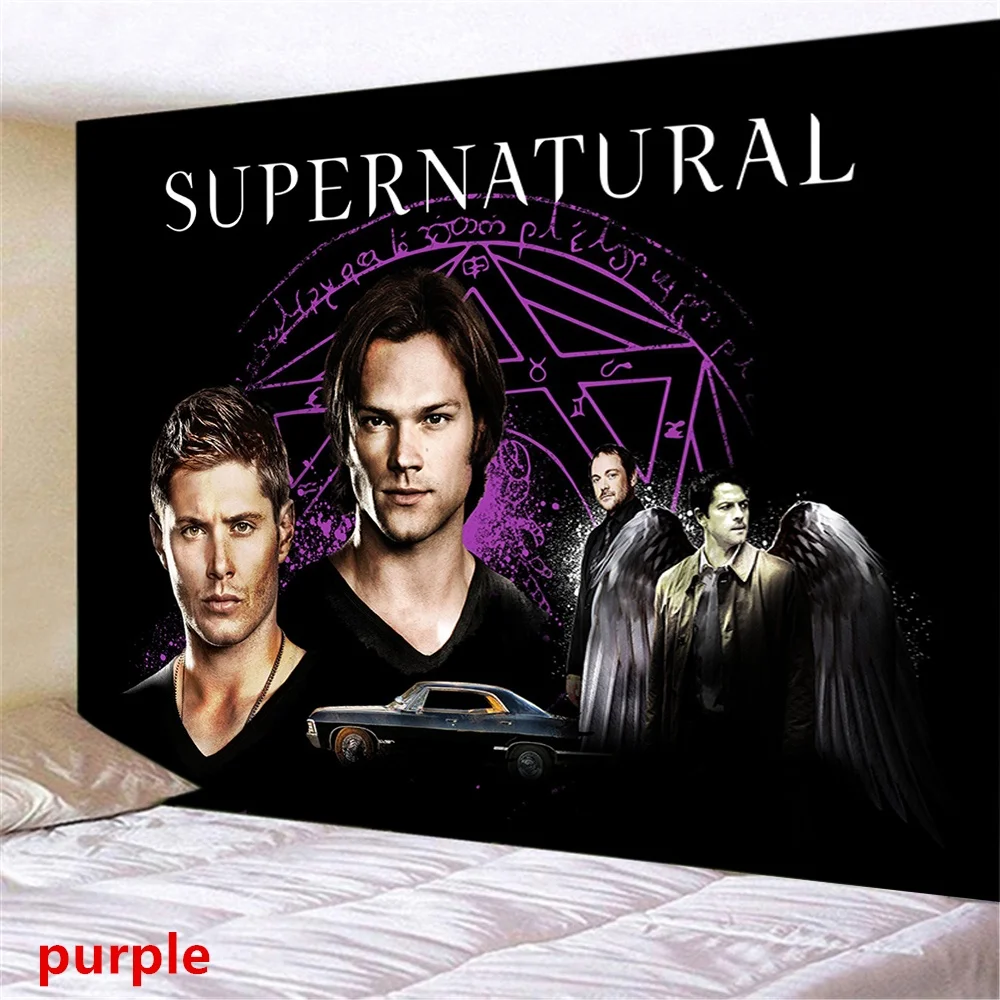 TV Series Supernatural Wall Hanging for Bedroom Living Room Hall Wall Painting Tapestry 95x73cm Wall Tapestry Decoration