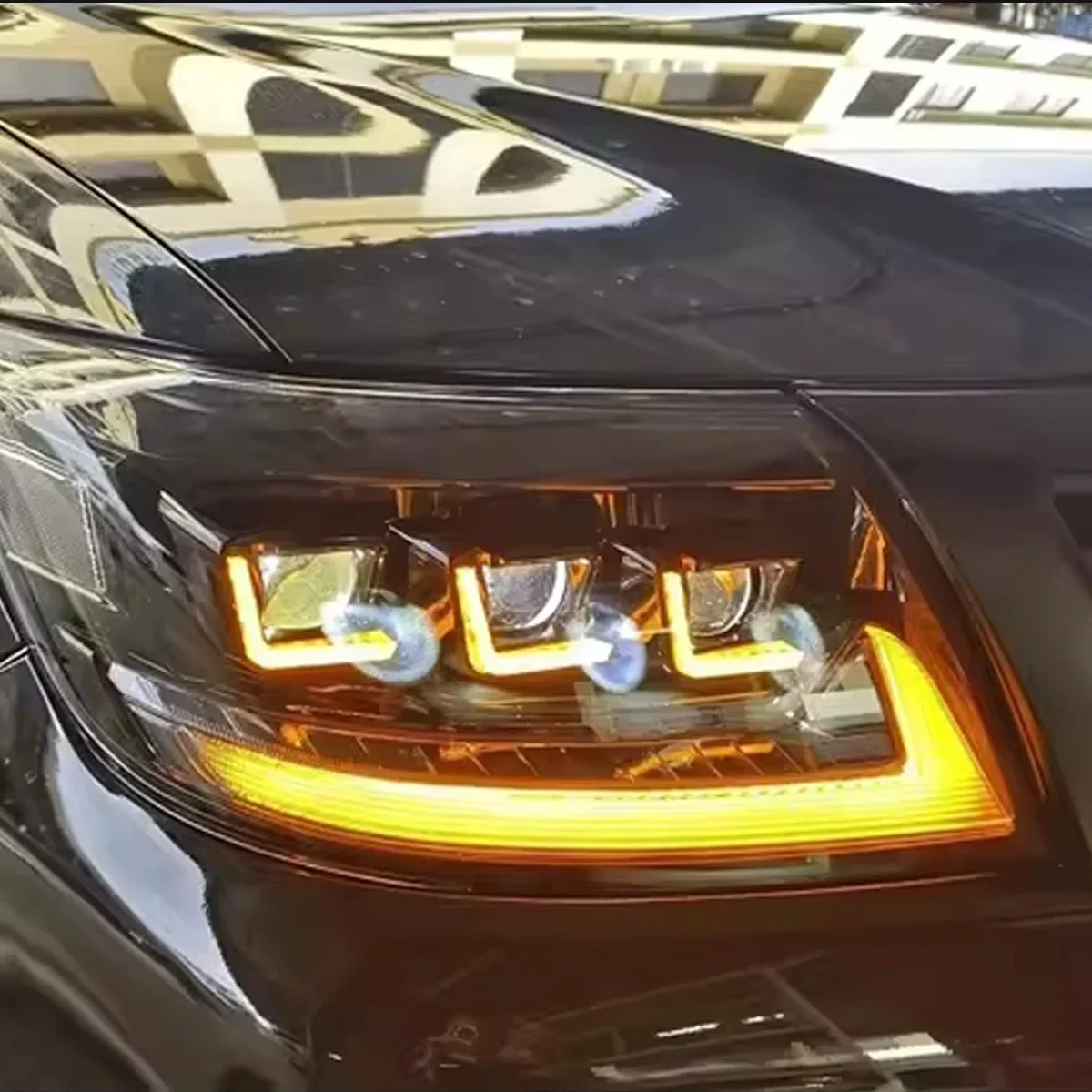 

TYPY Car For Toyota Hilux Vigo Headlight 2012-2014 Upgrade Modified New DRL Dynamic Turn Signal LED Headlight Auto Accessories