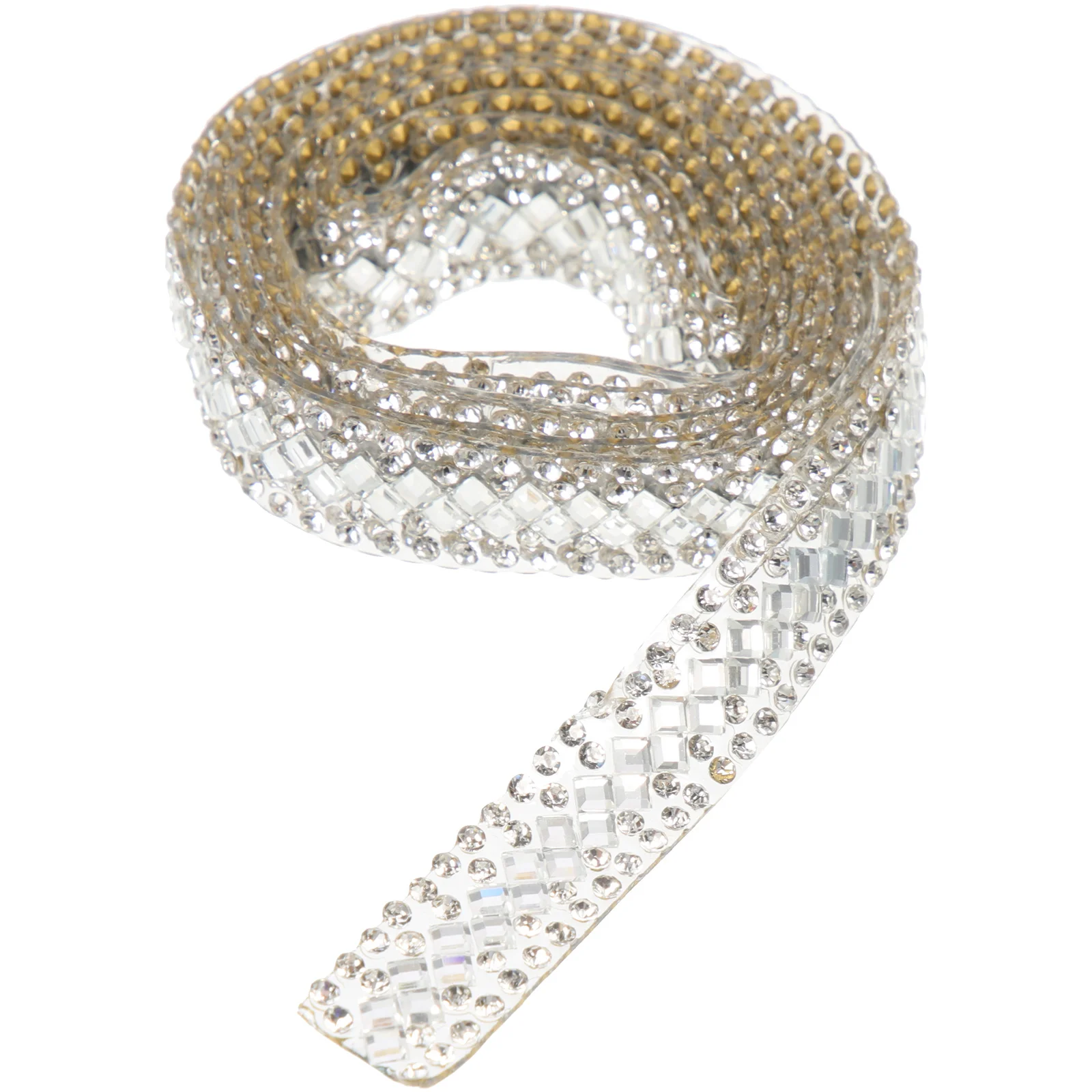 

1 Roll Water Drill Rhinestone Ribbon Self Adhesive Cuttable Clothes Trim Lightweight DIY Craft Decoration Rhinestone Chain