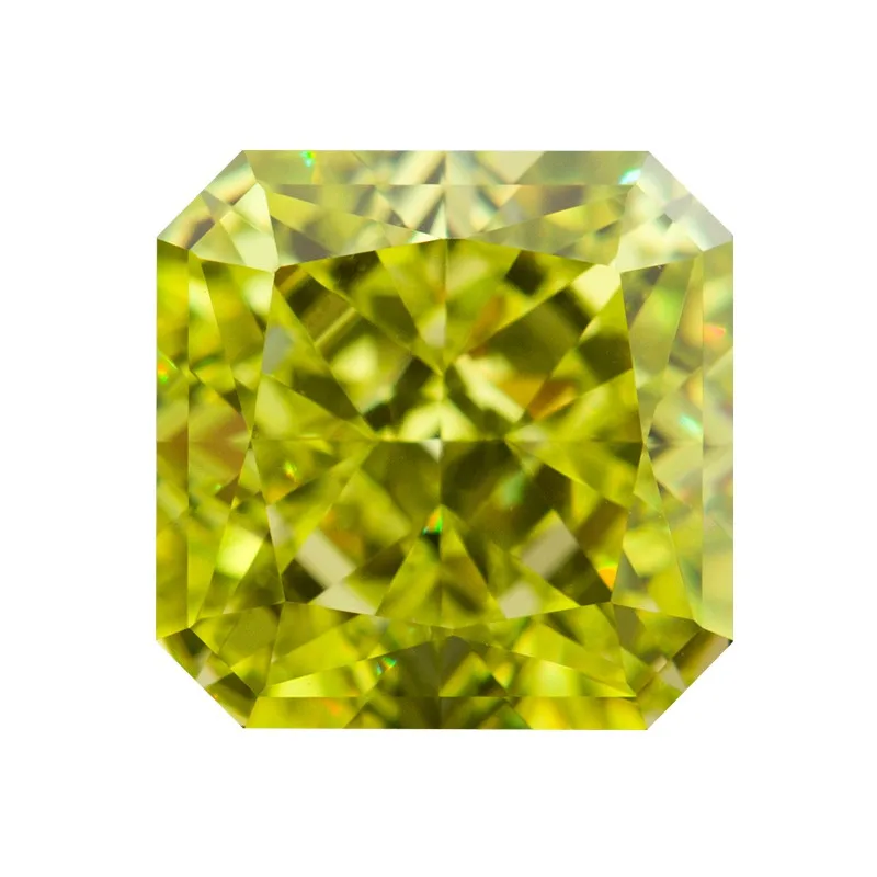 

Square Cut Corner Shape Apple Green Color Cubic Zirconia Gemstones Synthetic Square Cut Corner Loose CZ Stones Jewelry Material