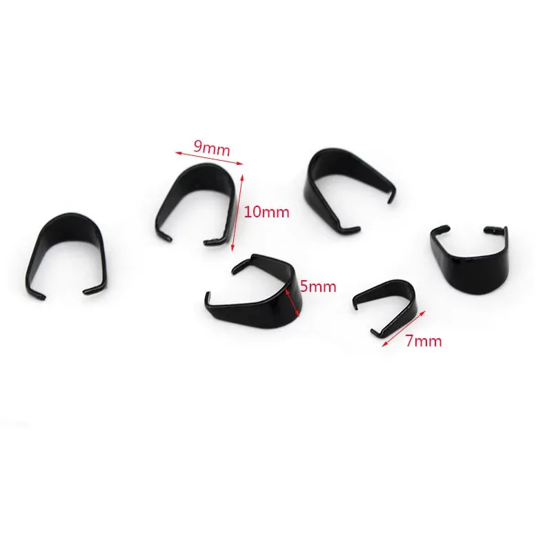50-30 Stück Edelstahl-Anhängerverschlüsse, Charms-Clips, Pinch-Bail-Verschlüsse, Verbinder für die Schmuckherstellung, DIY-Anhänger, Halsketten – Detail 3