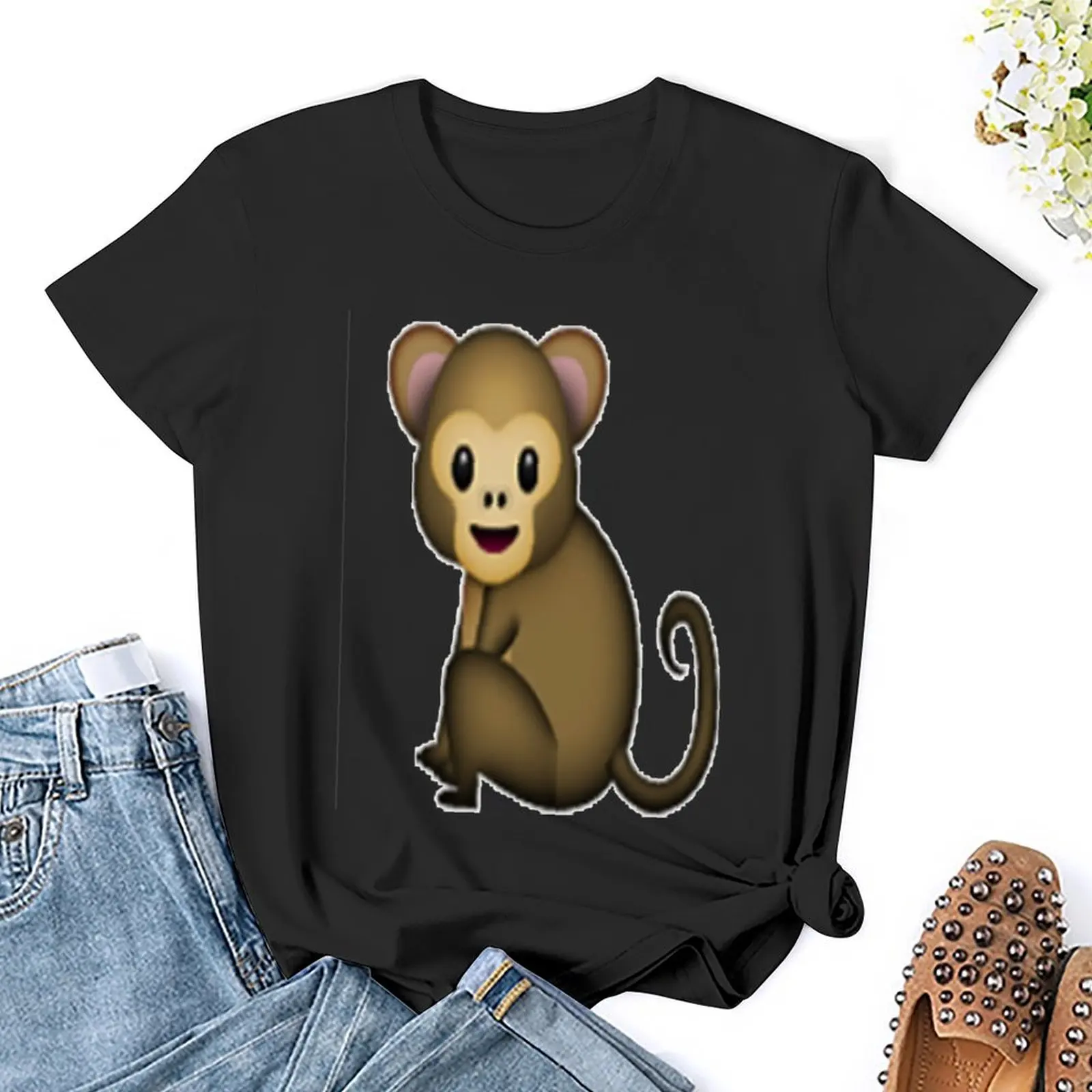 MONKEY EMOJ? !!!! T-shirt abbigliamento estivo abbigliamento estetico magliette donna