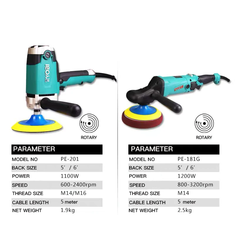 Elektrische Auto Polijstmachine Machine 220V 600-2400 Rpm 1000W Auto Polijstmachine 6 Speed Polijstmachine