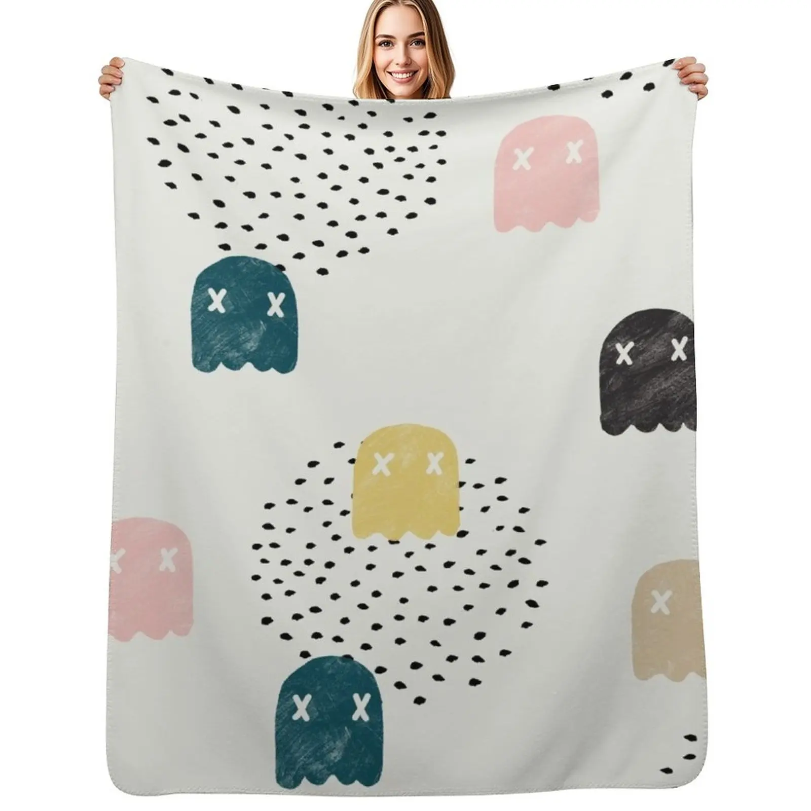 Dead Ghosts Throw Blanket Outdoor Soft Blanket for Picnic Beach Camping