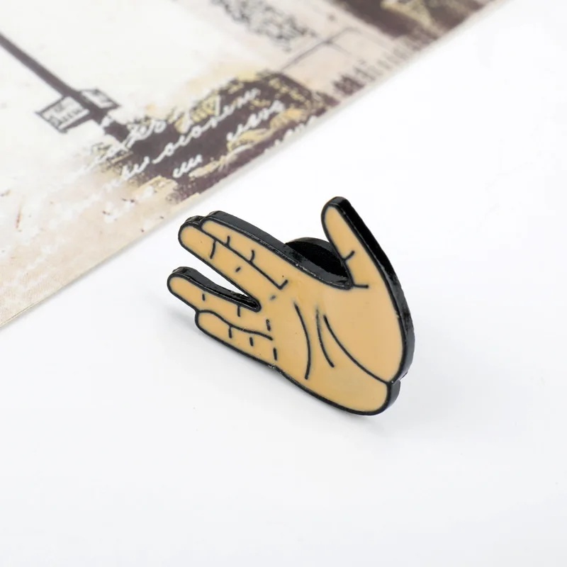 St-Star X Trek Science Fiction Movie Gesture Enamel Brooch Cute Funny Cartoon Metal Badge Lapel Pin Jewelry Accessories Fan Gift image 4
