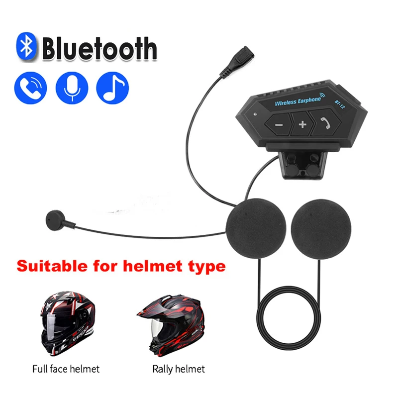 Motor BT Helm Headset Draadloos handsfree bellen Kit Stereo Anti-interferentie Waterdichte muziekspeler Luidspreker