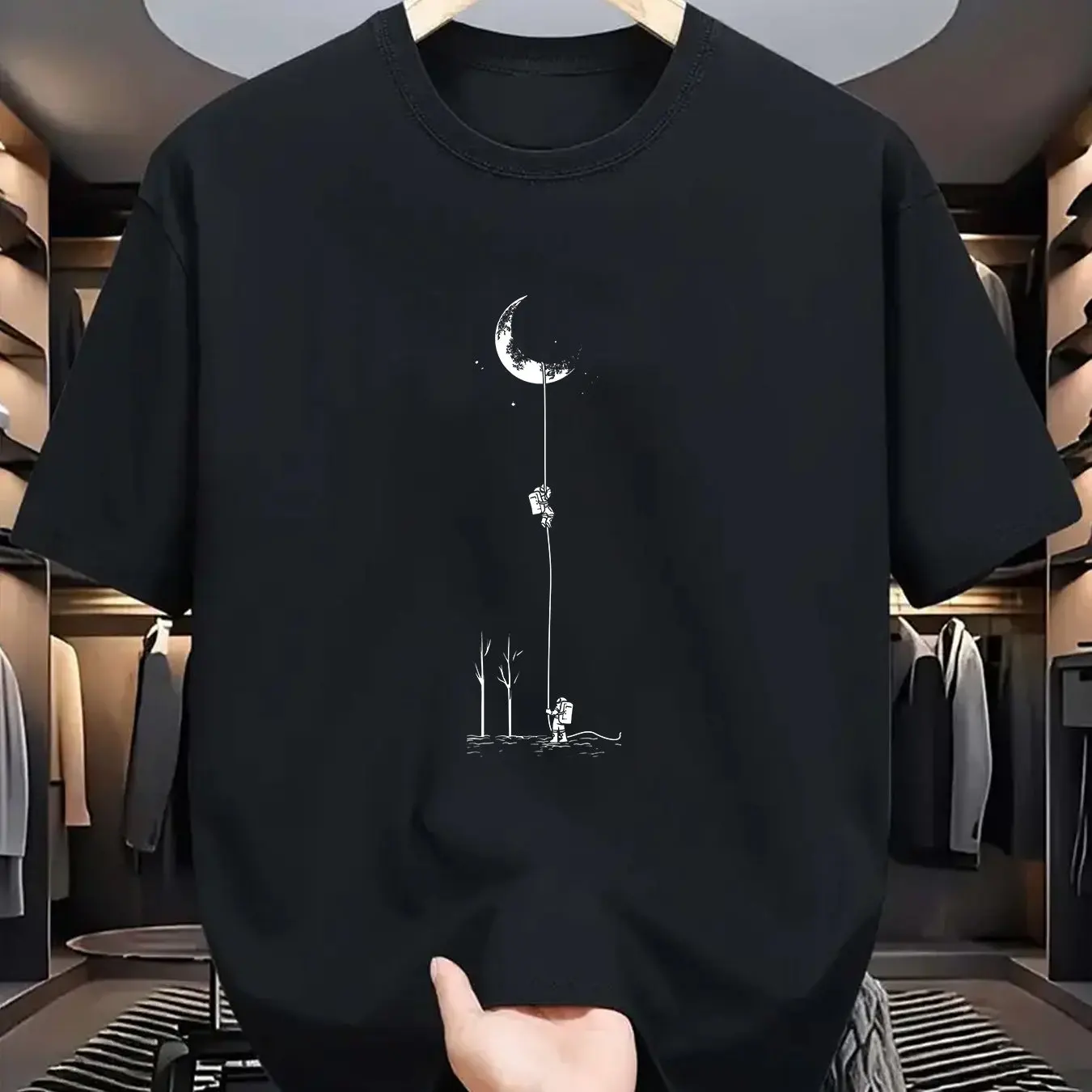 NONE Men T-Shirt Black M 4