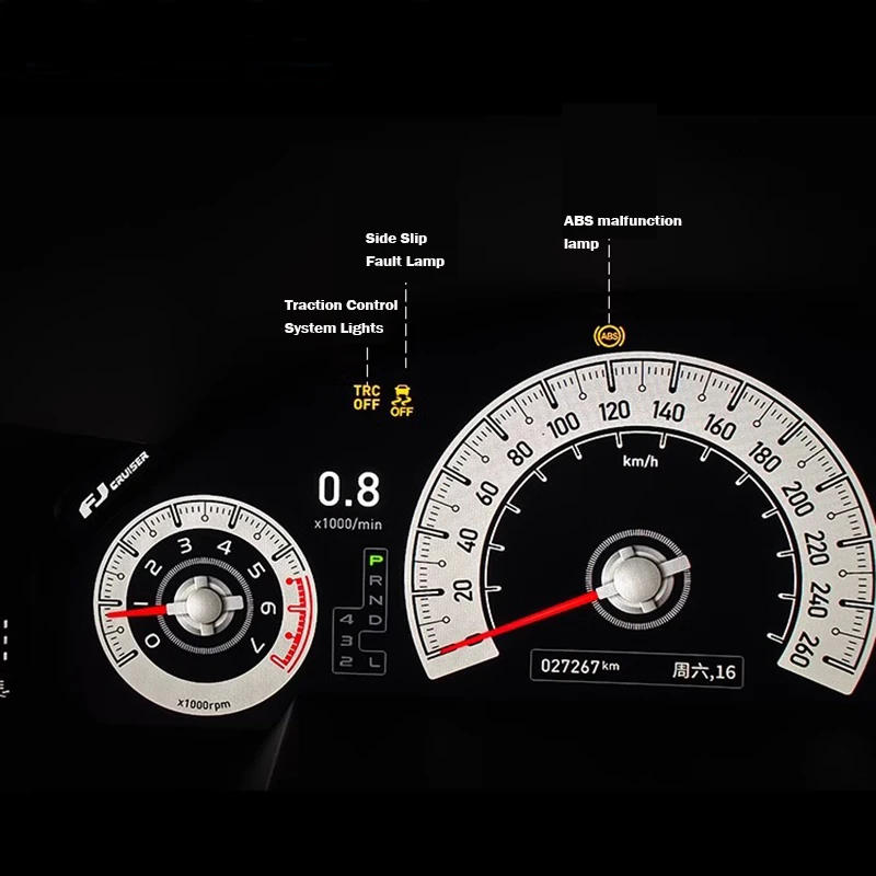 Interruptor offroad abs para controle de tração toyota fj cruiser, liga completamente o sistema de freio anti-bloqueio esp fj cruiser