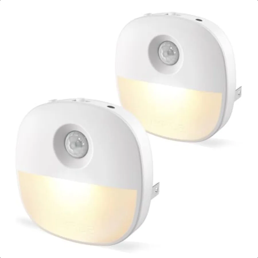 

Plug in Night Light with Motion Sensor and Dusk to Dawn Sensor Dimmable Warm Nightlight with 150lm Adjustable Brightn Indoor fo