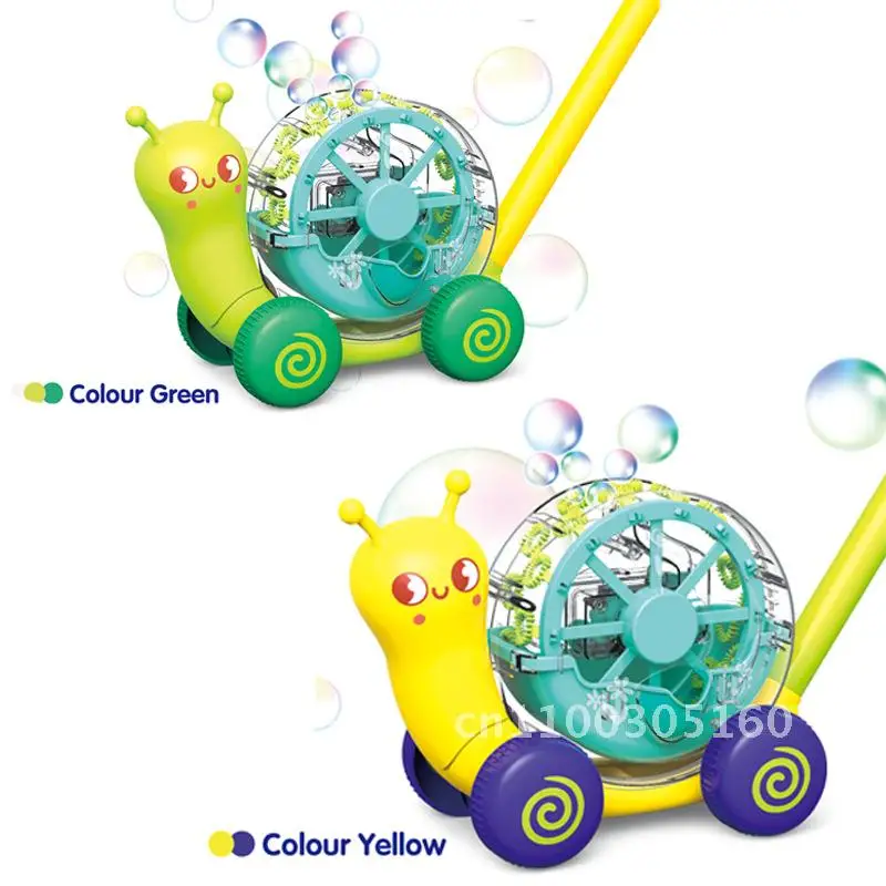 ใหม่ไฟฟ้า Bubble Snail Cart เด็กอัตโนมัติ Bubble Machine เด็กกลางแจ้ง Bubble-เป่าของเล่น