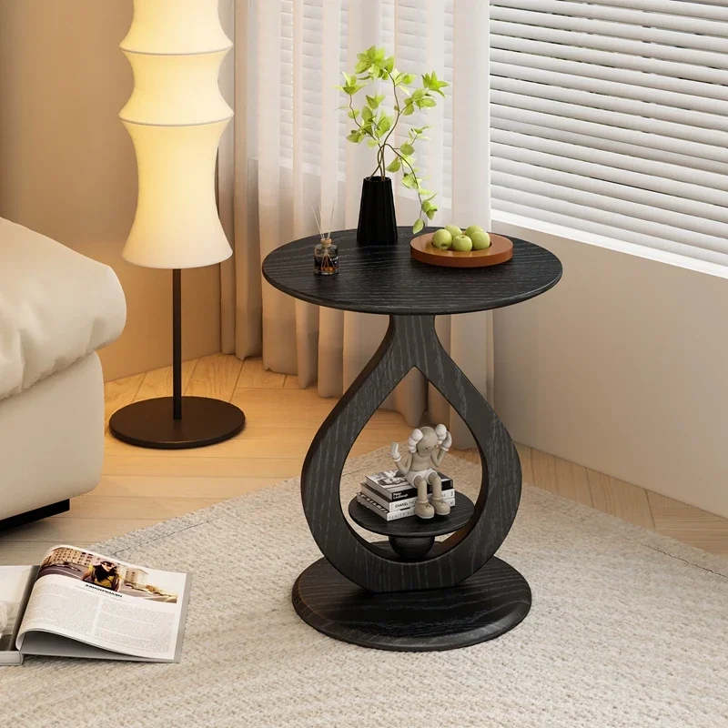 Table d'appoint de canapé minimaliste italien, style nordique de luxe, pour salon, Table basse ronde de styliste, meubles de maison en bois, Tavolino FYST