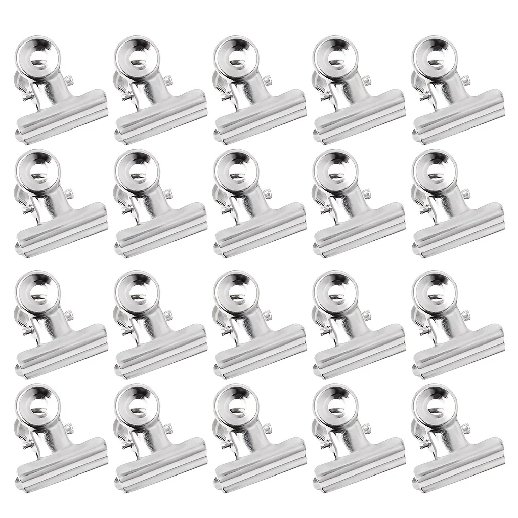 Multi-Pack Small Stainless Steel Food Bag Sealing Clips - Reusable, Versatile Metal Hinge Clips for Office, Home, and Store Use