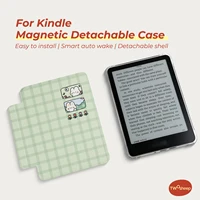 Funda Twosheep para Kindle 11.ª generación, Colosoft Paperwhite 12.ª, 11.ª, 10.ª, 7.ª generación, Magnética, Desmontable, Parte Trasera Transparente, Activación/Desactivación Automática, Estilo Bonito